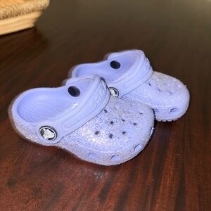 CROCS Kids Glittery Purple Sandals